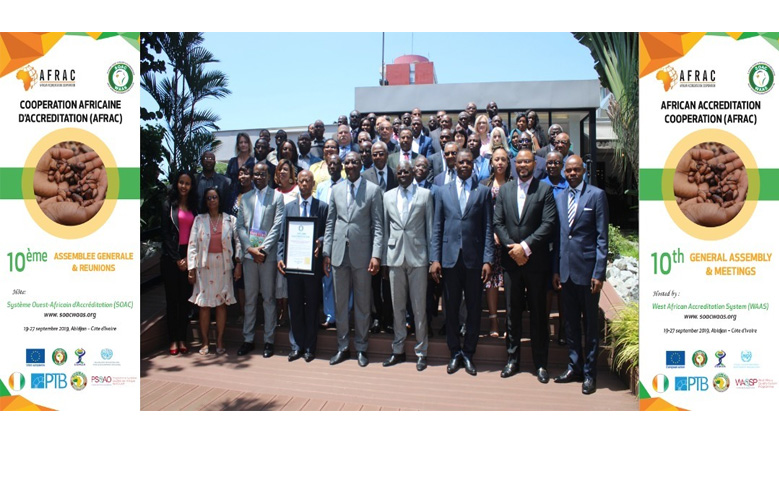 SOAC - Le SOAC a accueilli, du 19 au 27 Septembre 2019, à Abidjan, la 10ème Assemblée Générale de la Coopération Africaine d'Accréditation (AFRAC), une première en Afrique de l'Ouest francophone