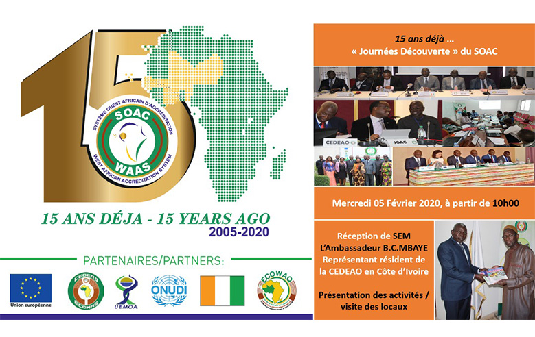 SOAC - "Journées Découverte" du SOAC à l'occasion des 15 ans : Visite de SEM L'Ambassadeur Babacar Carlos MBAYE, Représentant Résident de la CEDEAO en Côte d'Ivoire ce 05 février 2020