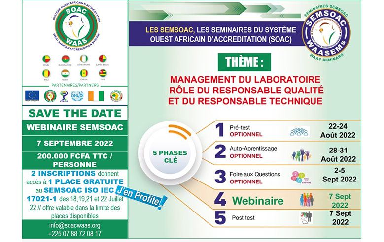 WAAS - Webinar of September 07, 2022 // Theme: "Laboratory management: role of the Quality Manager and the Technical Manager"