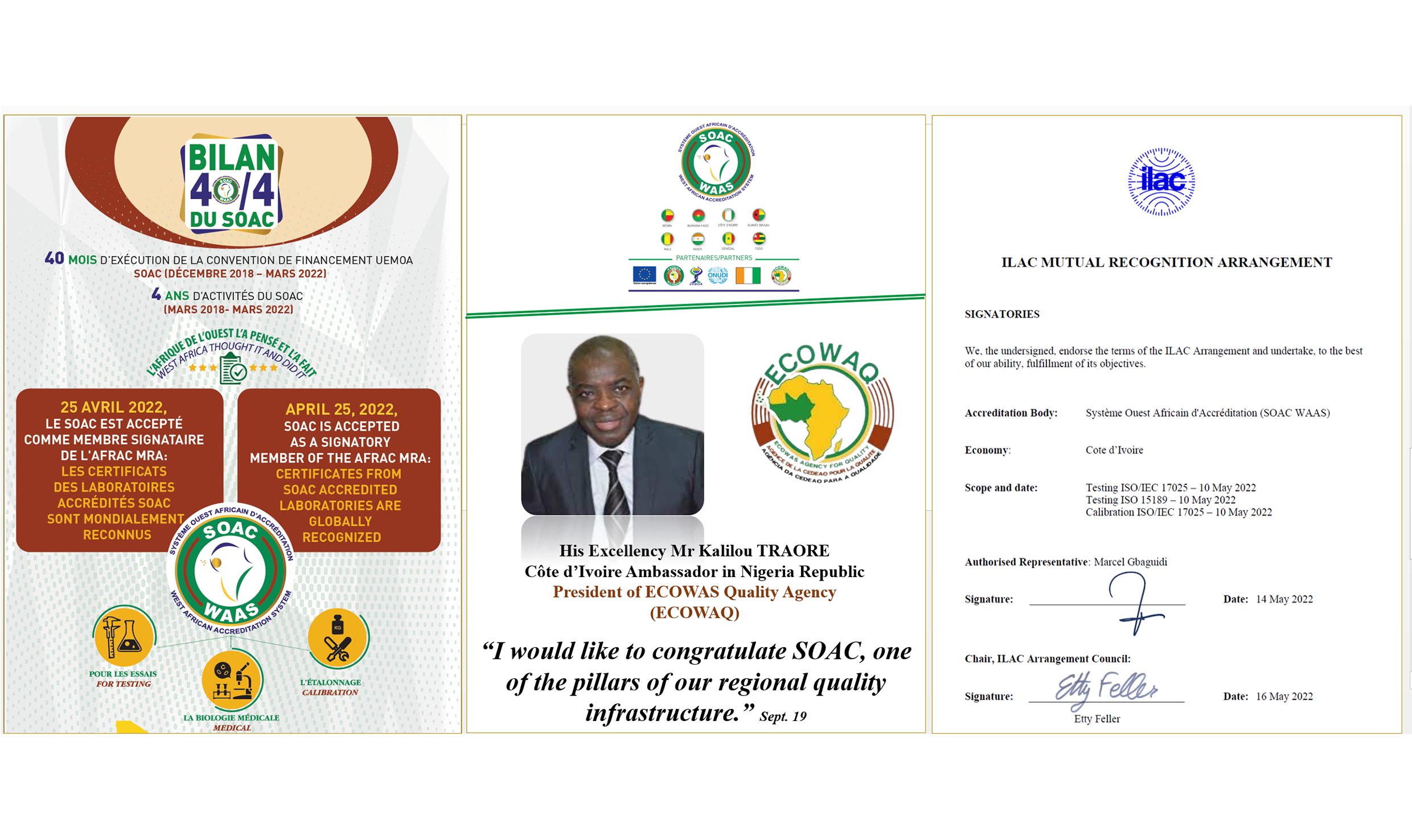 H.E Kalilou TRAORE, Côte d’Ivoire Ambassador in Nigeria, President of ECOWAS Agency for Quality (ECOWAQ)