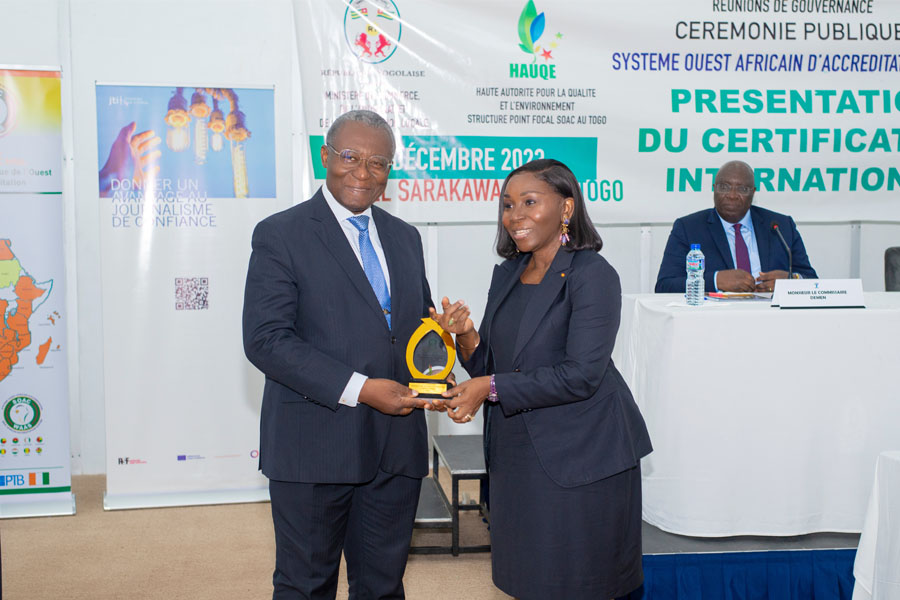 SOAC  : 5ème Assemblée générale du Système Ouest Africain d’Accréditation (SOAC) organisée du 06 au 08 décembre 2023, à Lomé au Togo